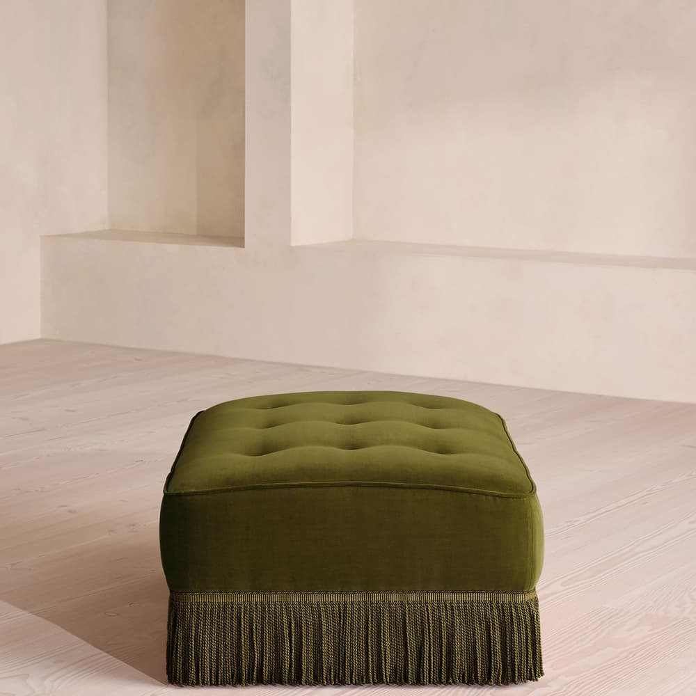 Elowen Ottoman - Velvet - Olive - US - Image 3