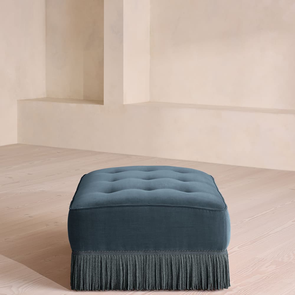 Elowen Ottoman - Velvet - Grey Blue - UK - Images - Image 3