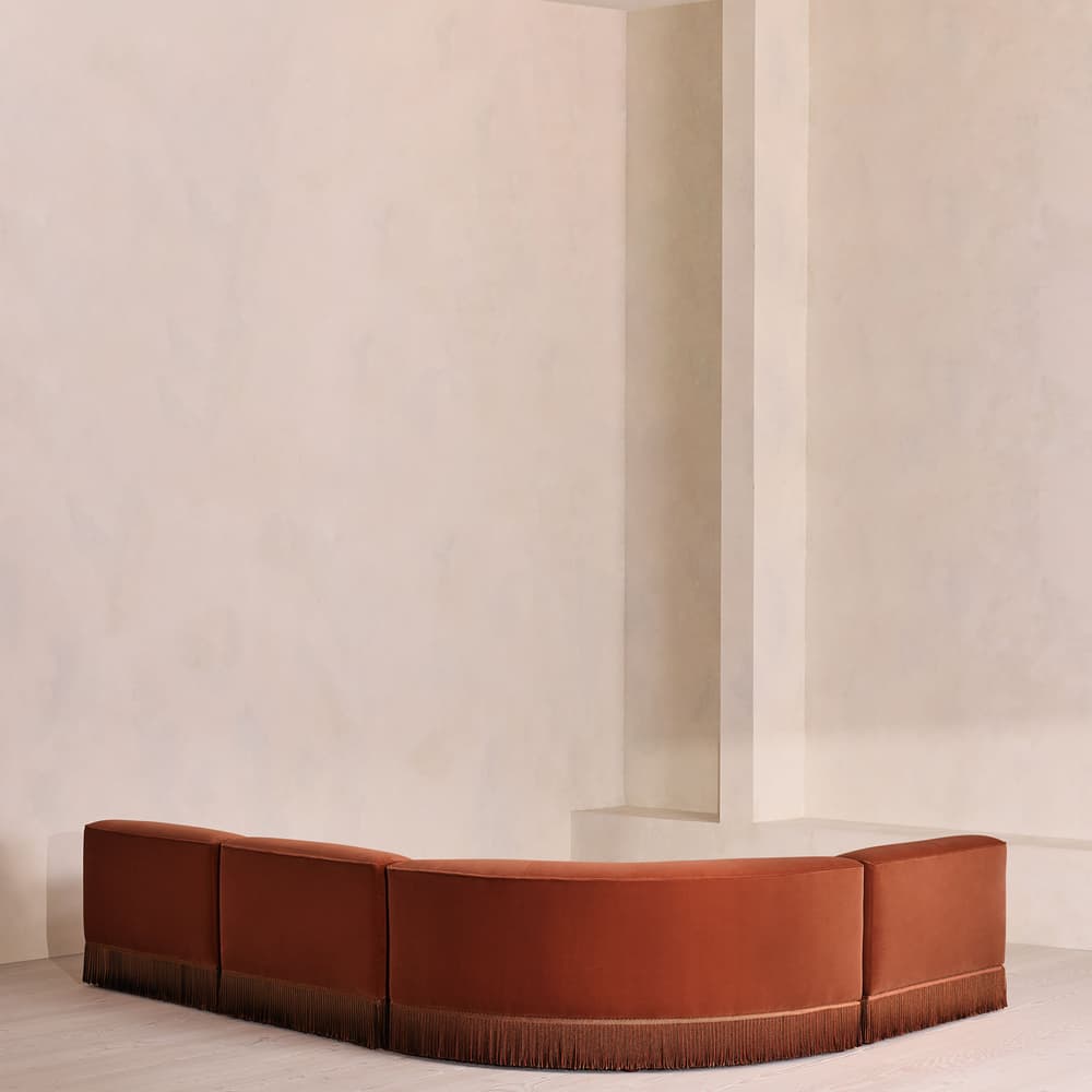 Elowen Modular Sofa - L-Shape Sofa - Velvet - Rust UK - Images - Image 3