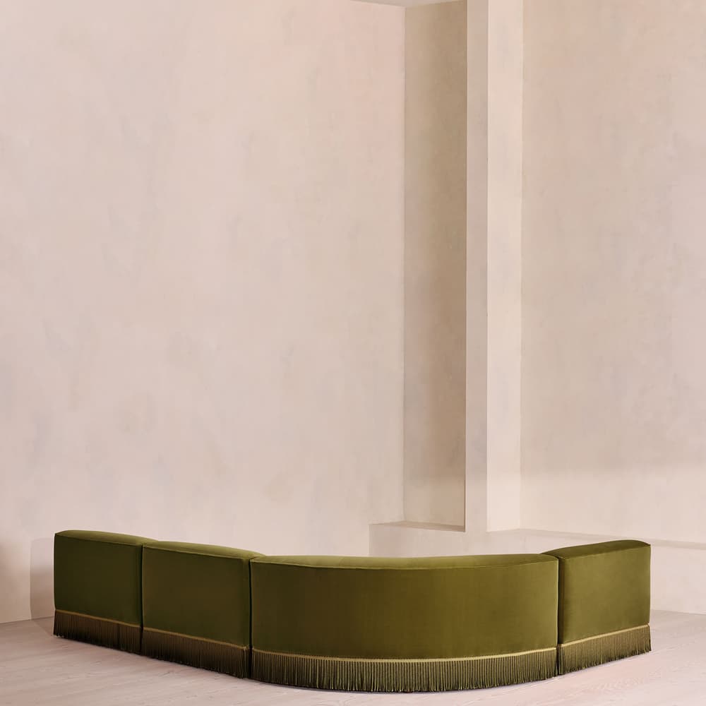 Elowen Sectional Sofa - L-Shape Sofa - Velvet - Olive US - Images - Image 3