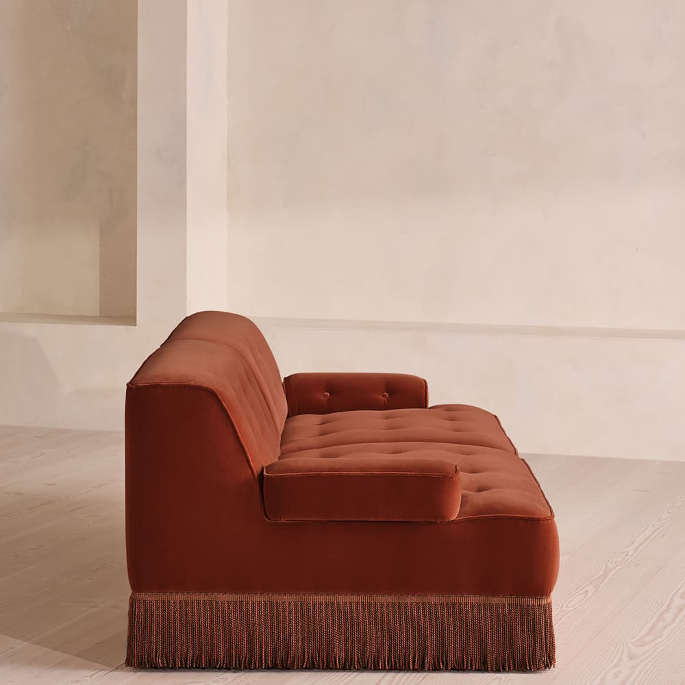Elowen Modular Sofa - Three Seater - Velvet - Rust UK - Images - Image 3