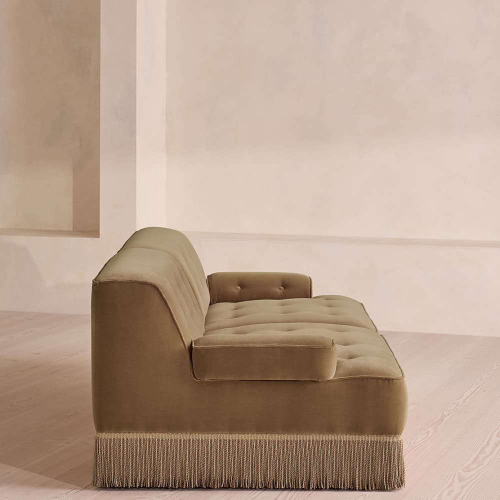 Elowen Sectional Sofa - Three Seater - Velvet - Truffle - US - Images - Image 3