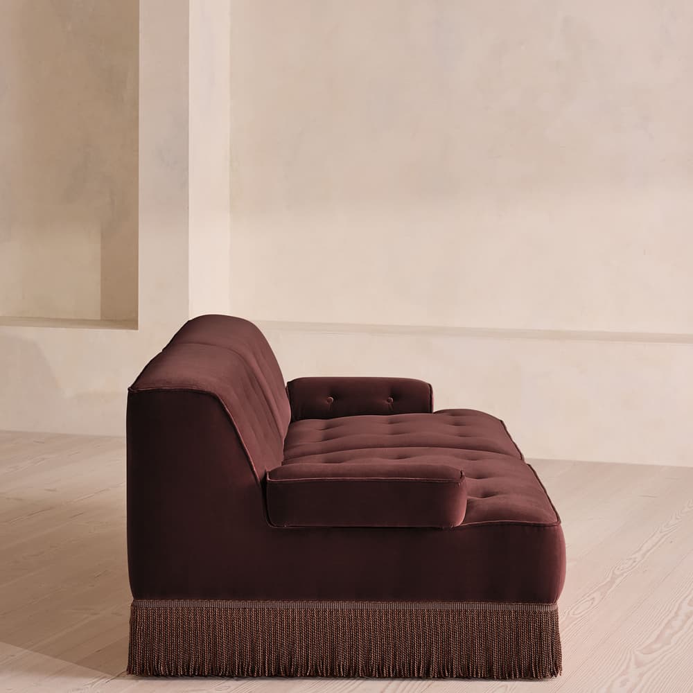 Elowen Modular Sofa - Three Seater - Velvet - Aubergine - UK - Images - Image 3