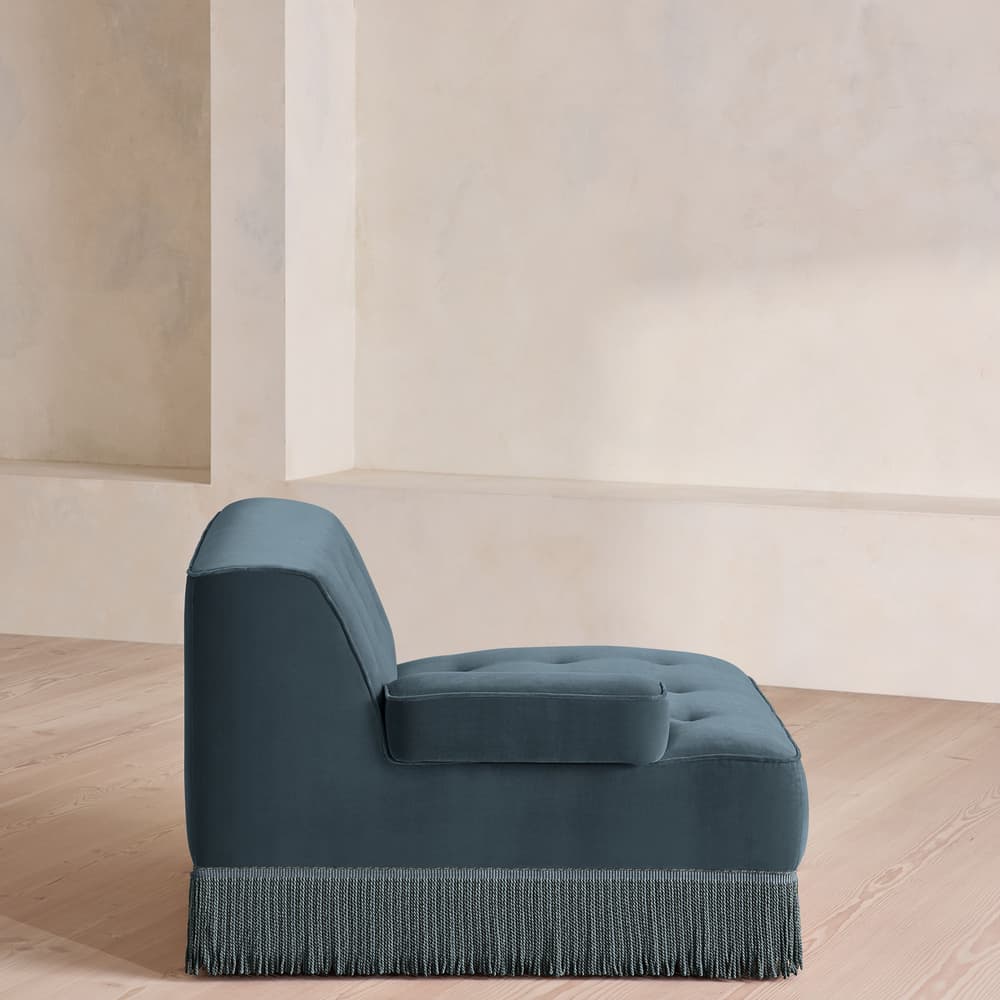 Elowen Modular Sofa - Corner Module - Velvet - Grey Blue - UK - Image 3