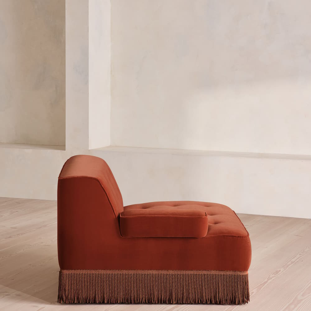 Elowen Ottoman - Velvet - Rust - US - Image 3