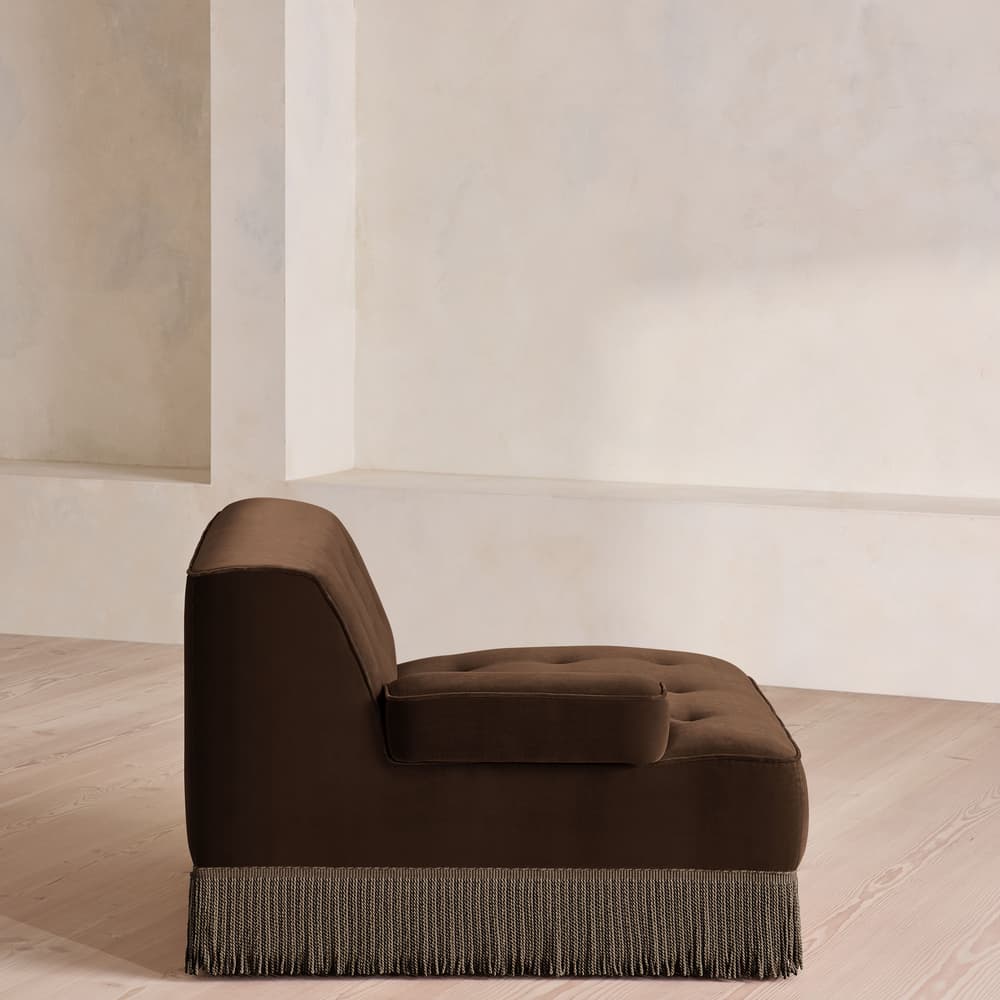 Elowen Modular Sofa - Left Arm Module - Velvet - Chocolate - UK - Image 3