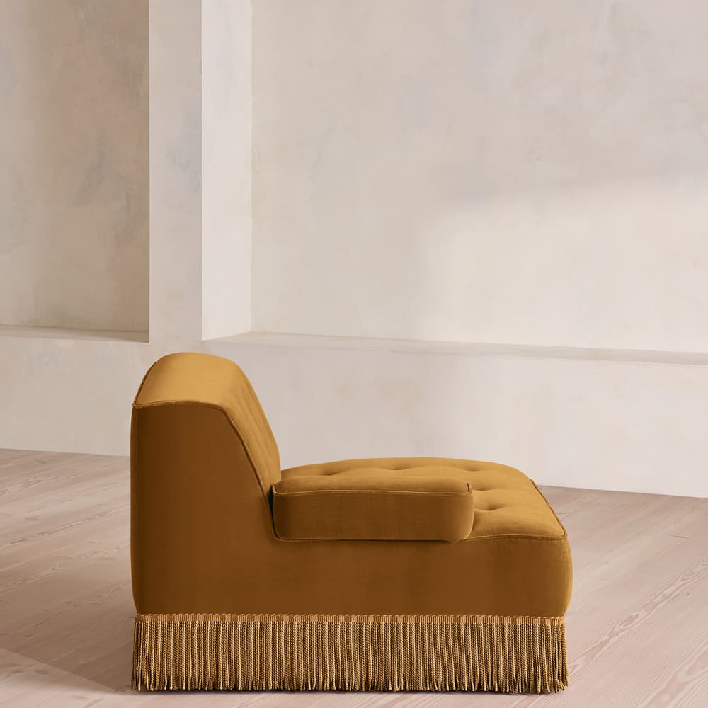 Elowen Modular Sofa - Left Arm Module - Velvet - Mustard - UK - Image 3