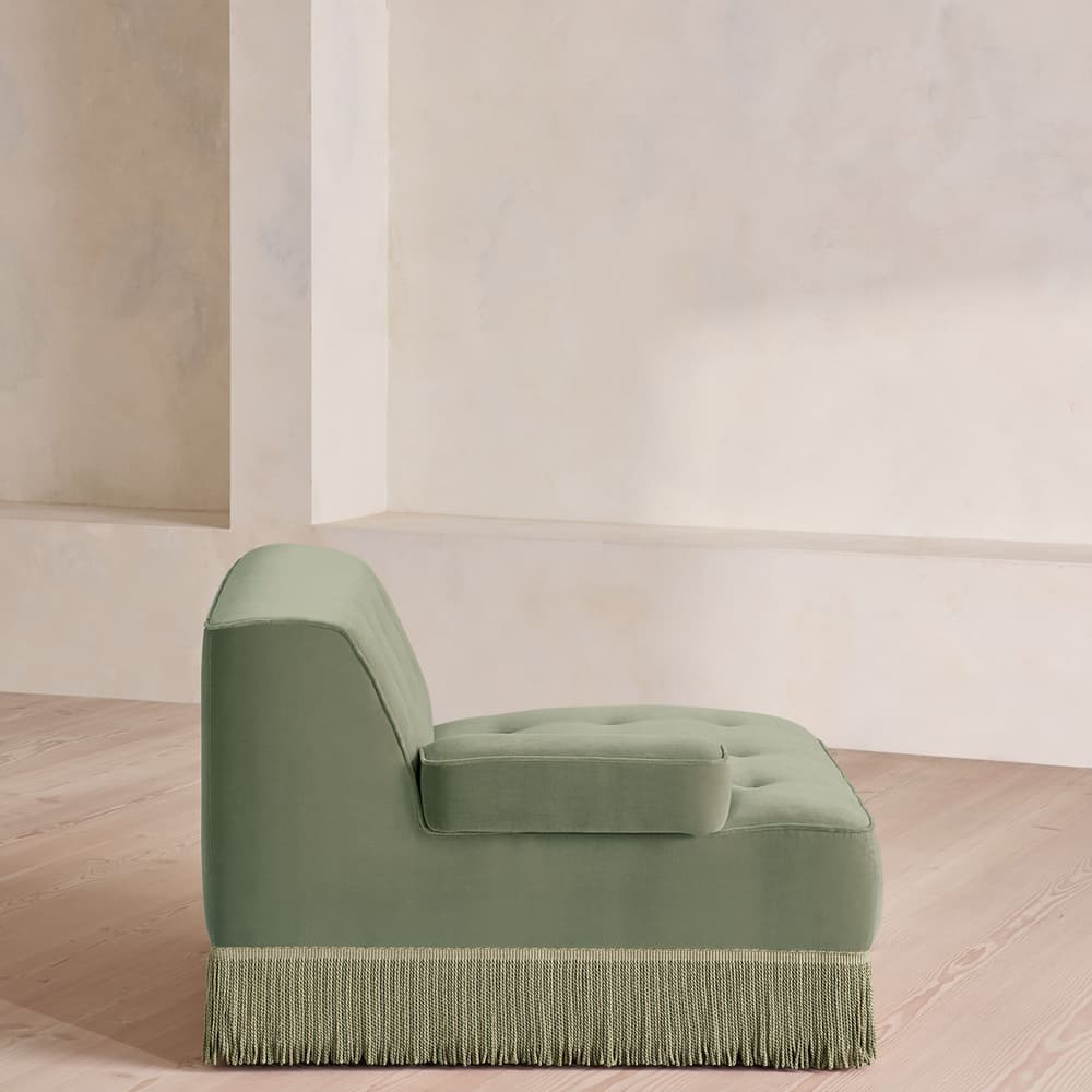 Elowen Sectional Sofa - Left Arm Module - Velvet - Seafoam - US - Image 3
