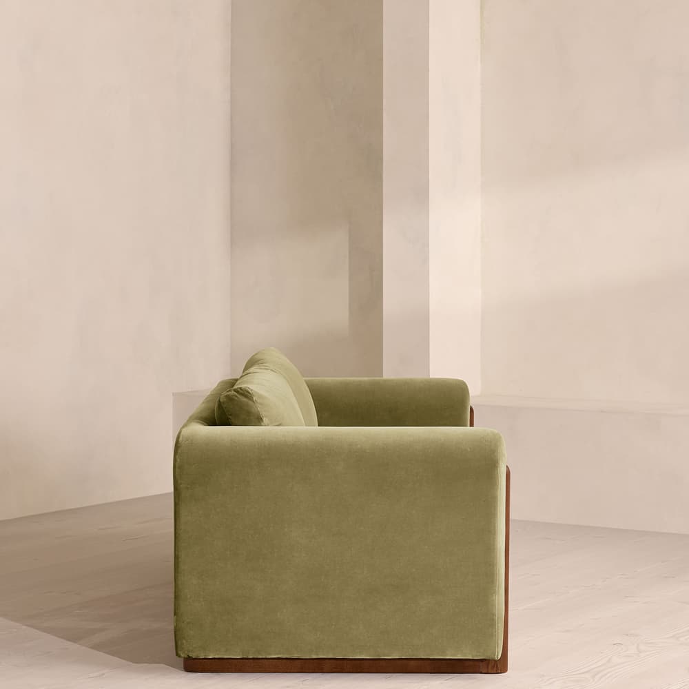 Farrell Three Seater Sofa - Velvet - Lichen - Images - Image 3
