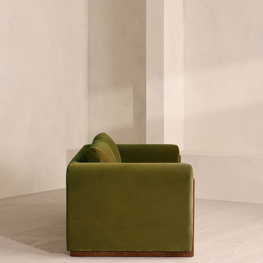 Farrell Three Seater Sofa - Velvet - Olive - Images - Image 3