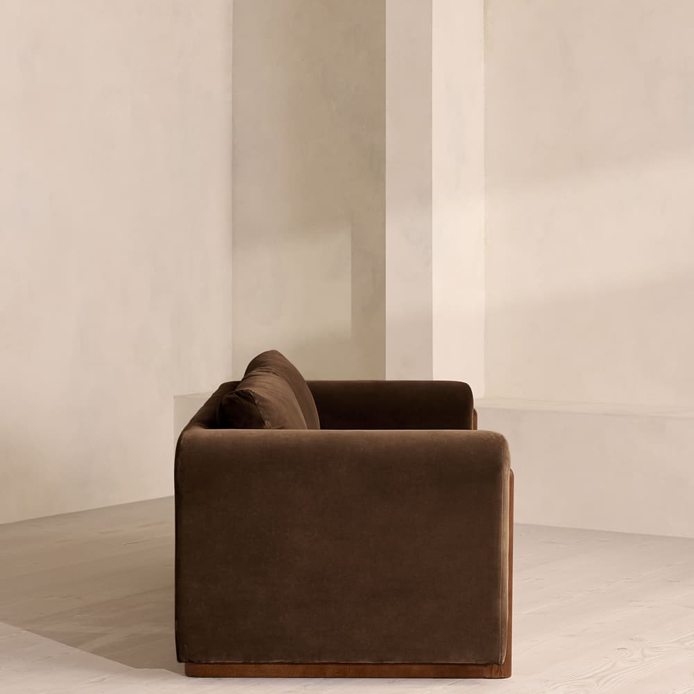 Farrell Three Seater Sofa - Velvet - Chocolate - Images - Image 3