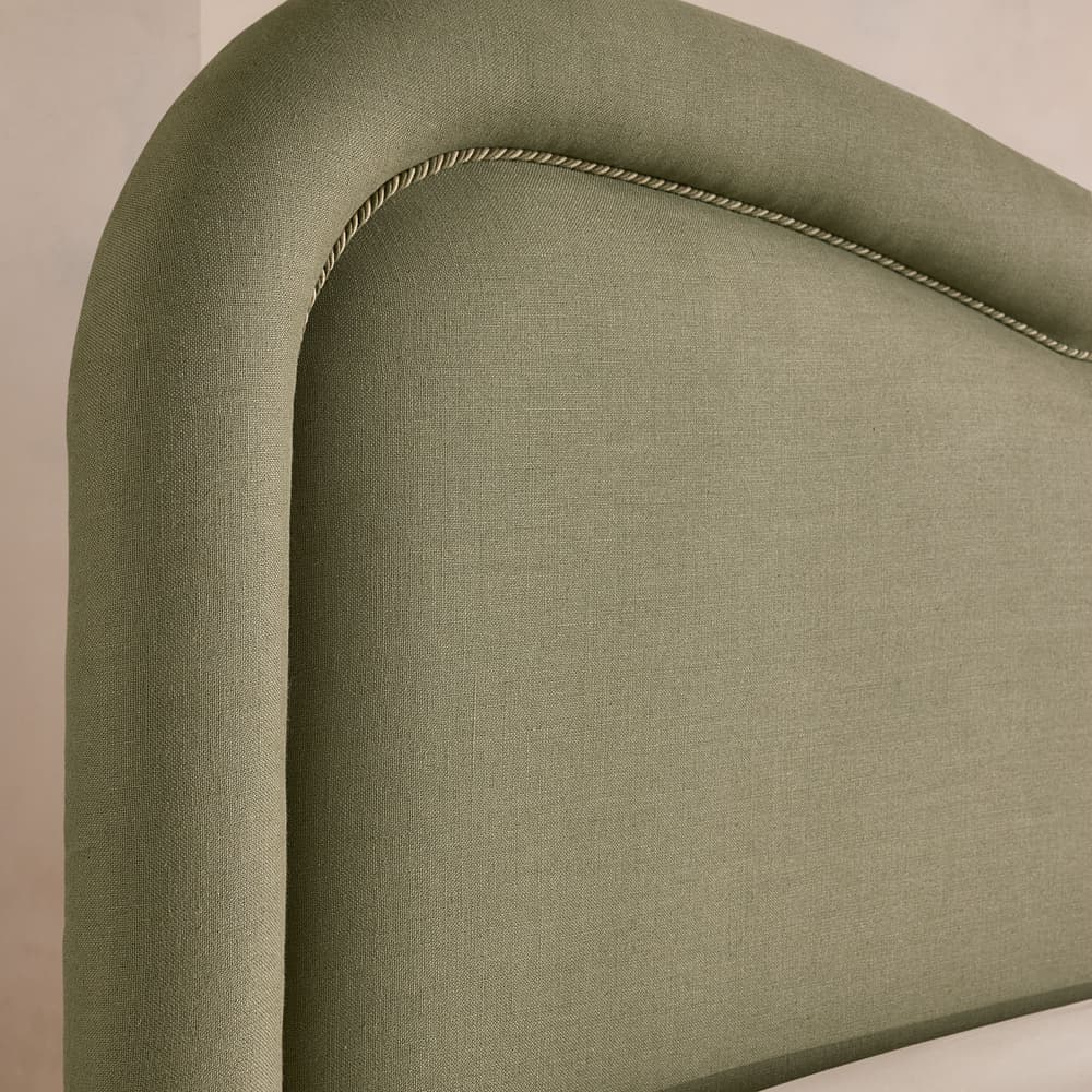 Keira Bed - King - Linen - Sage - UK - Images - Image 3