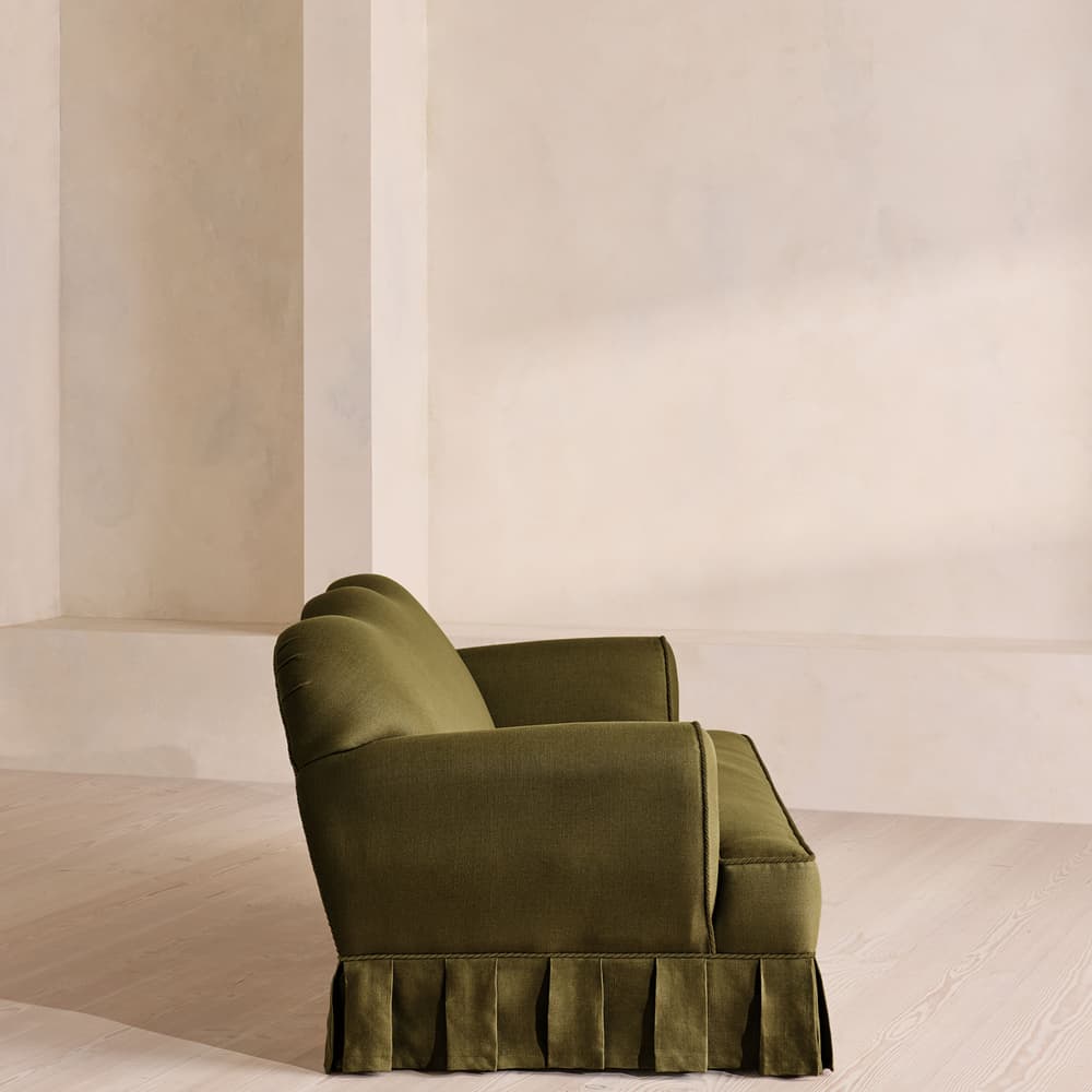 Madelyn Three Seater Sofa - Linen - Olive - UK - Images - Image 3