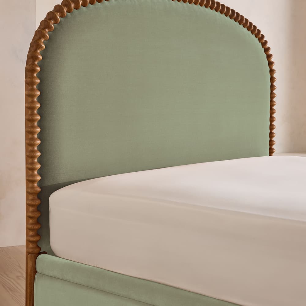 Mika Bed - King - Velvet - Seafoam - US - Images - Image 3