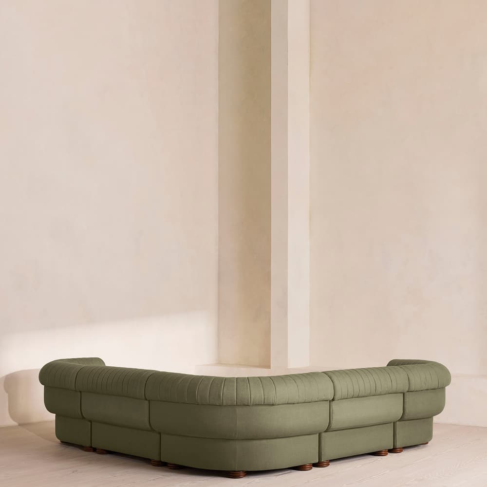 Rava Sectional Sofa - Corner Sofa - Linen - Sage - US - Images - Image 3