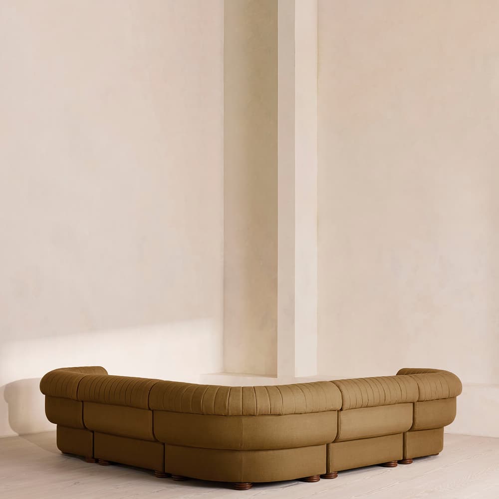 Rava Modular Sofa - Corner Sofa - Linen - Ochre - Images - Image 3