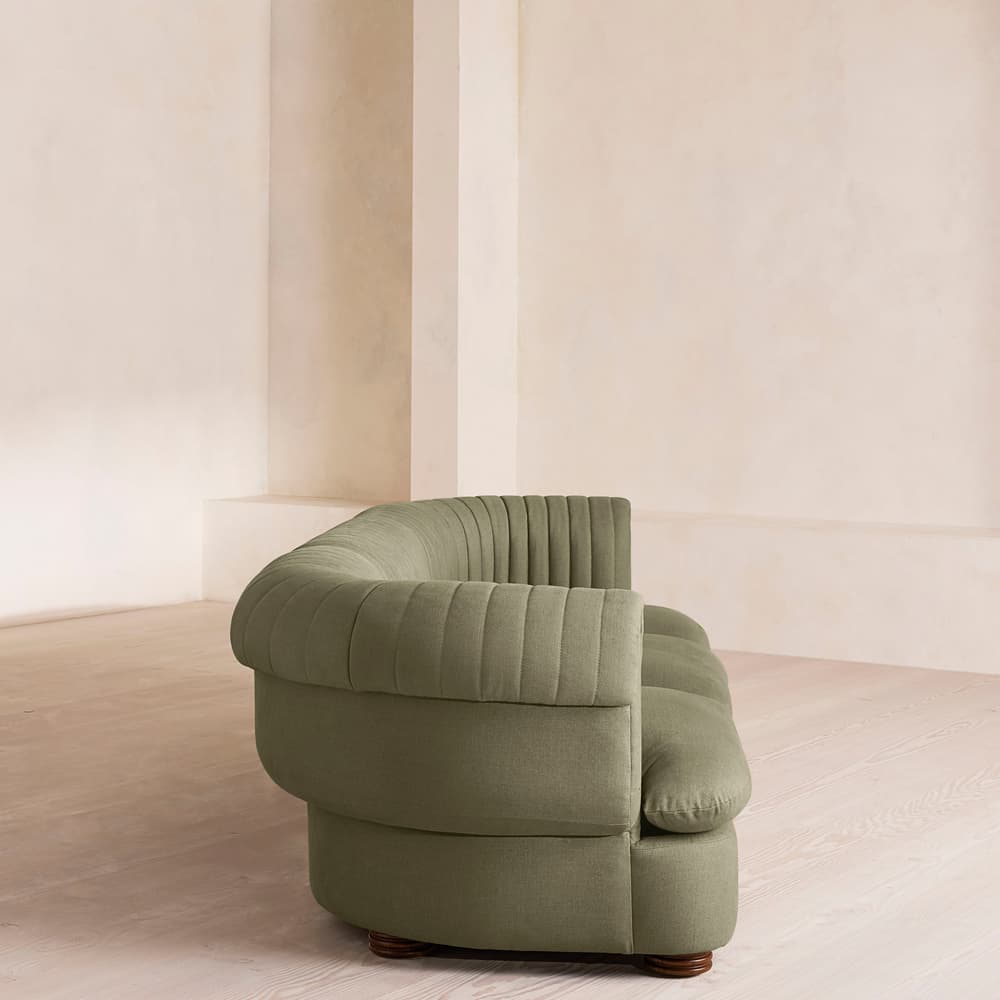 Rava Sectional Sofa - Four Seater - Linen - Sage - US - Images - Image 3