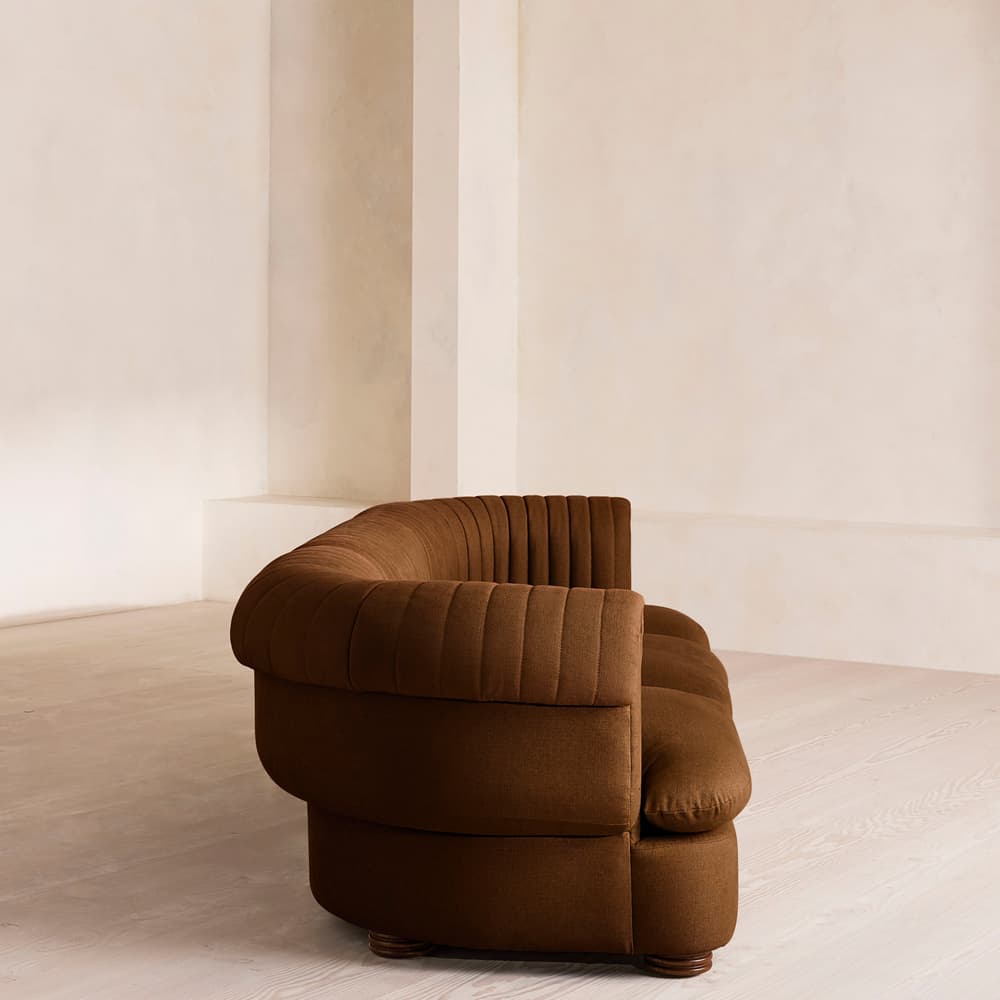Rava Sectional Sofa - Four Seater - Linen - Terracotta - US - Images - Image 3