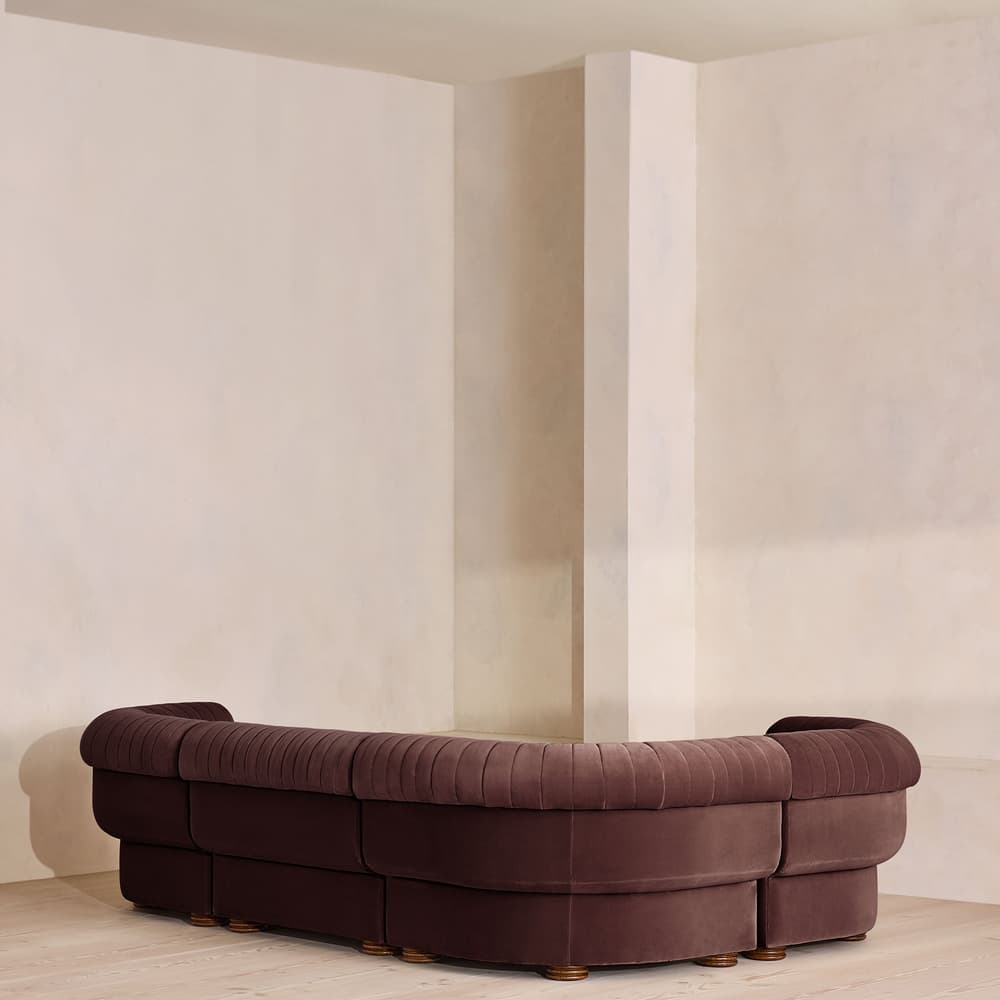 Rava Modular Sofa - L-Shape Sofa - Velvet - Aubergine - UK - Images - Image 3