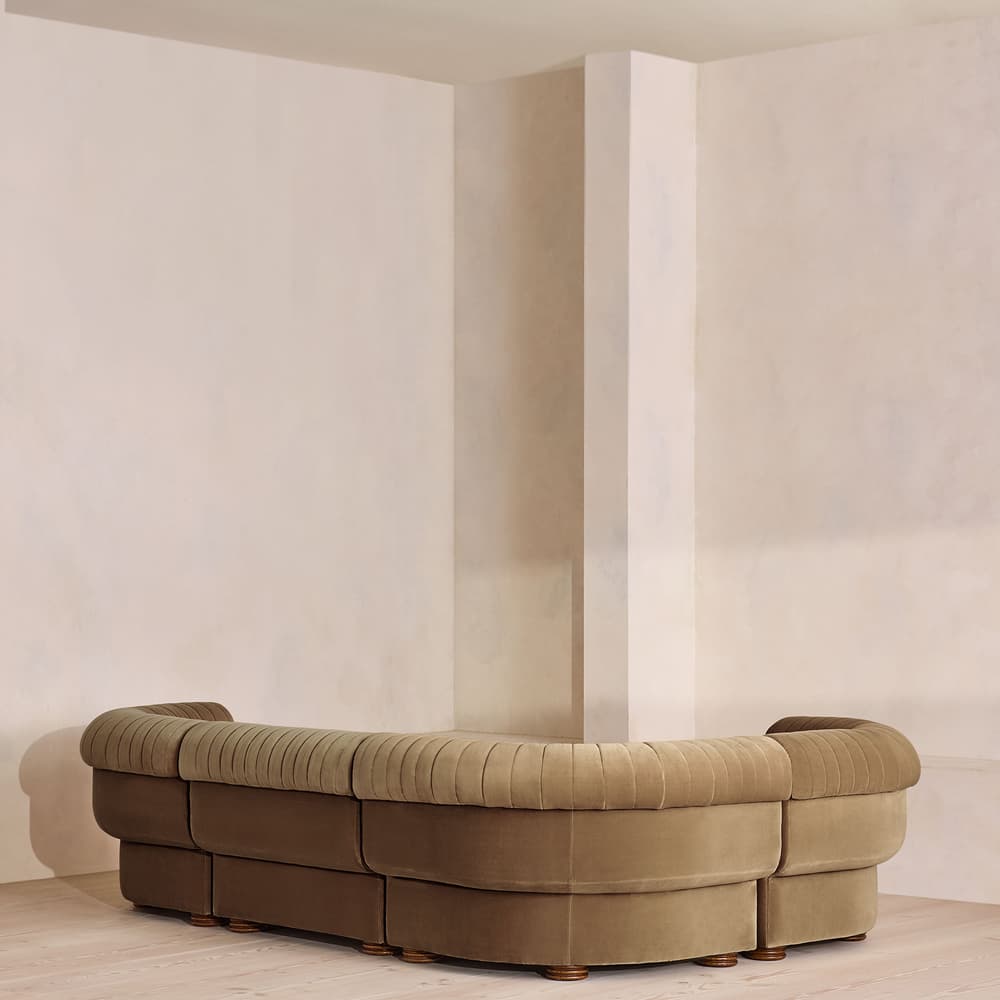Rava Sectional Sofa - L-Shape Sofa - Velvet - Truffle - US - Images - Image 3
