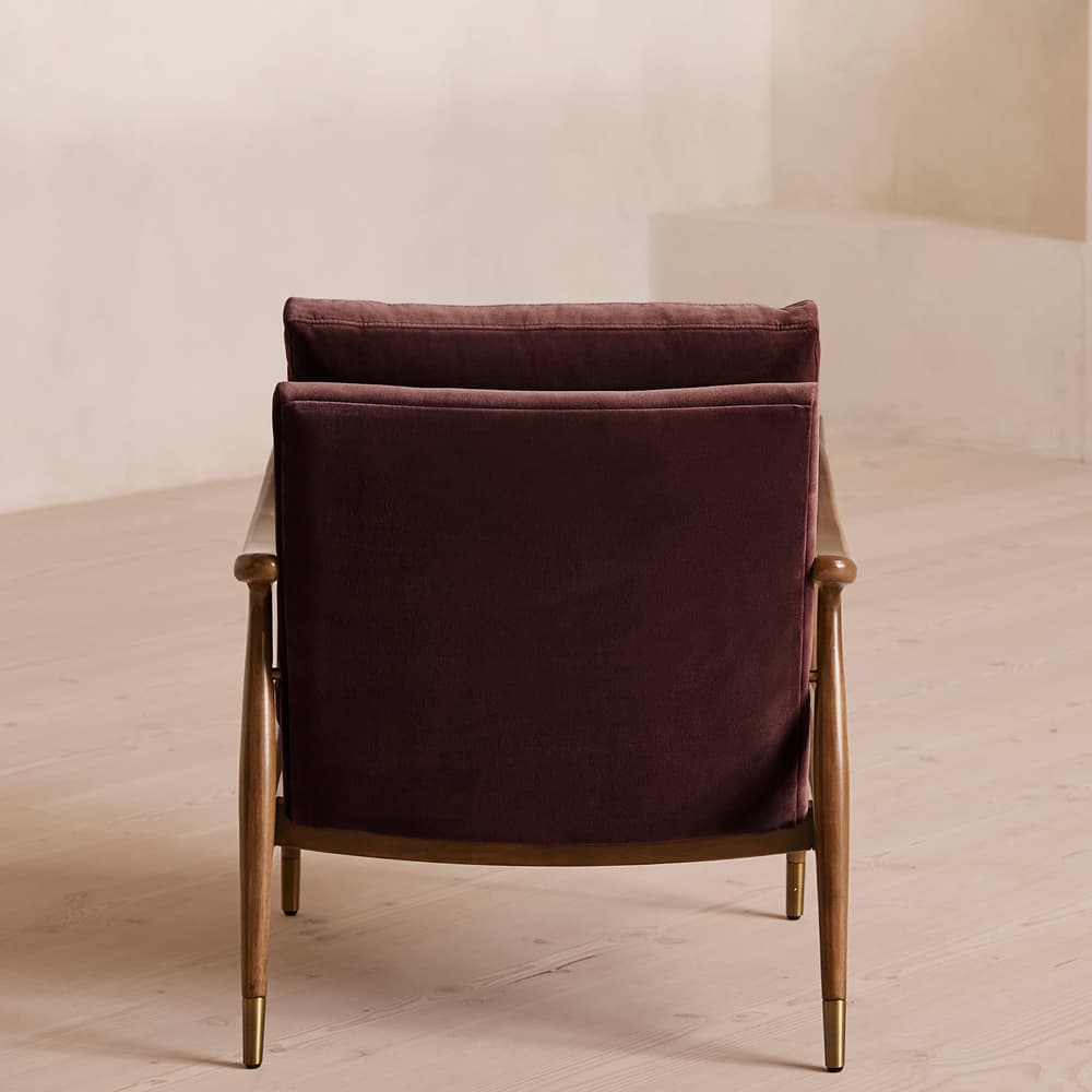 Theodore Armchair - Velvet - Aubergine - US - Images - Image 3