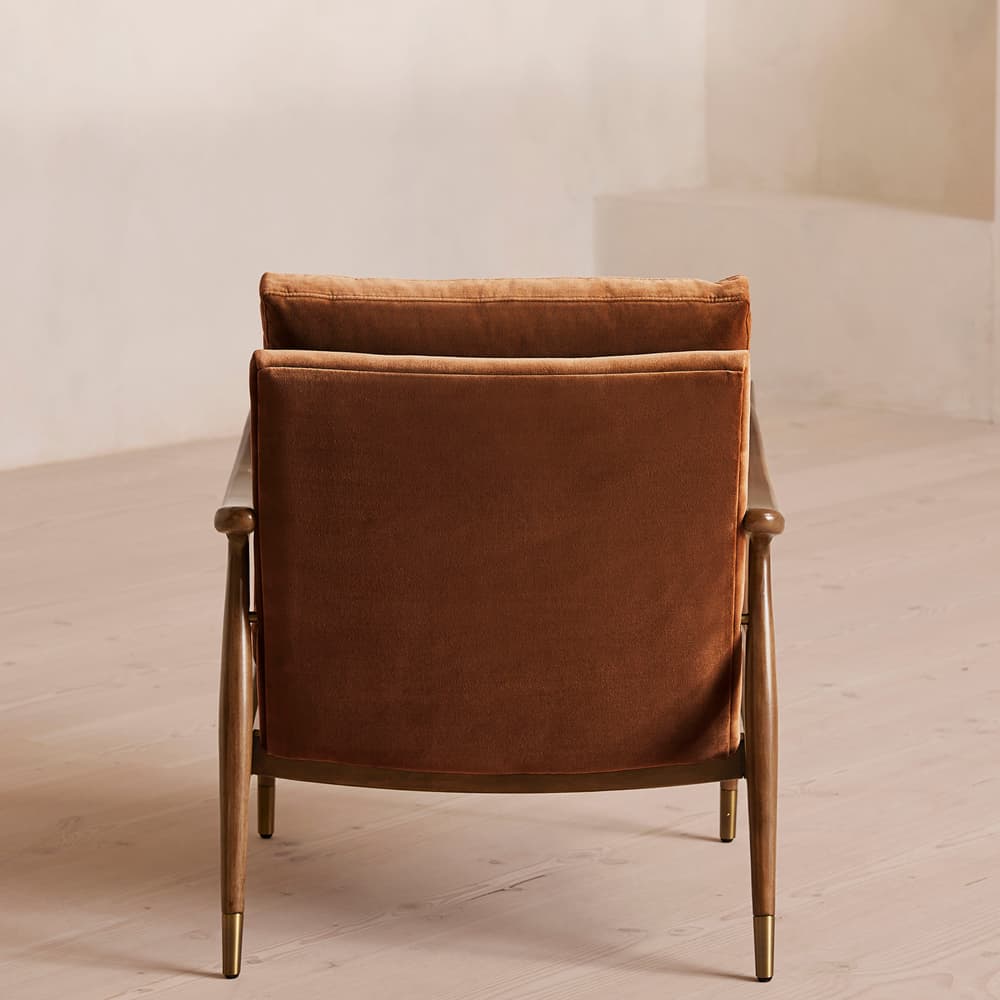 Theodore Armchair - Velvet - Cinnamon - US - Images - Image 3