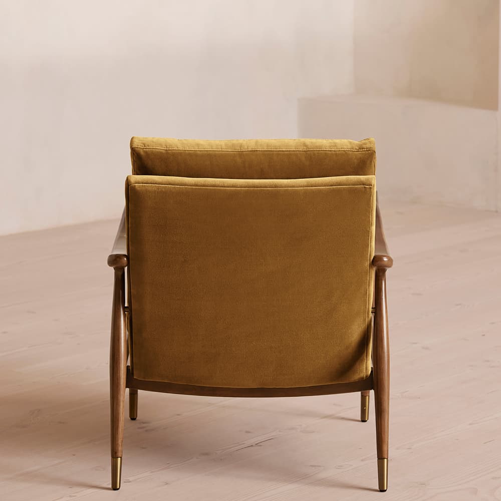 Theodore Armchair - Velvet - Mustard - US - Images - Image 3
