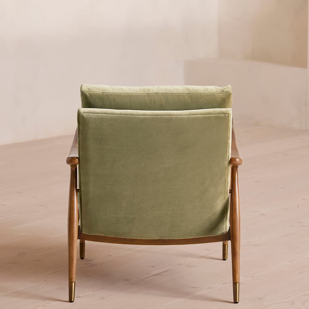 Theodore Oak Armchair - Velvet Lichen - Images - Image 3