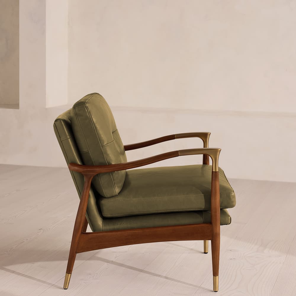 Theodore Armchair - Leather Moss - UK - Images - Image 3