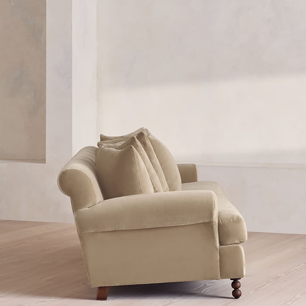 Audrey Four Seater Sofa - Velvet - Oyster - UK - Images - Image 3