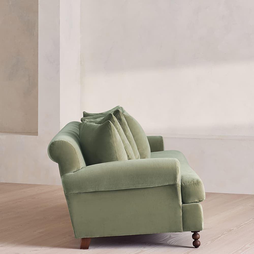Audrey Four Seater Sofa - Velvet - Seafoam - US - Images - Image 3