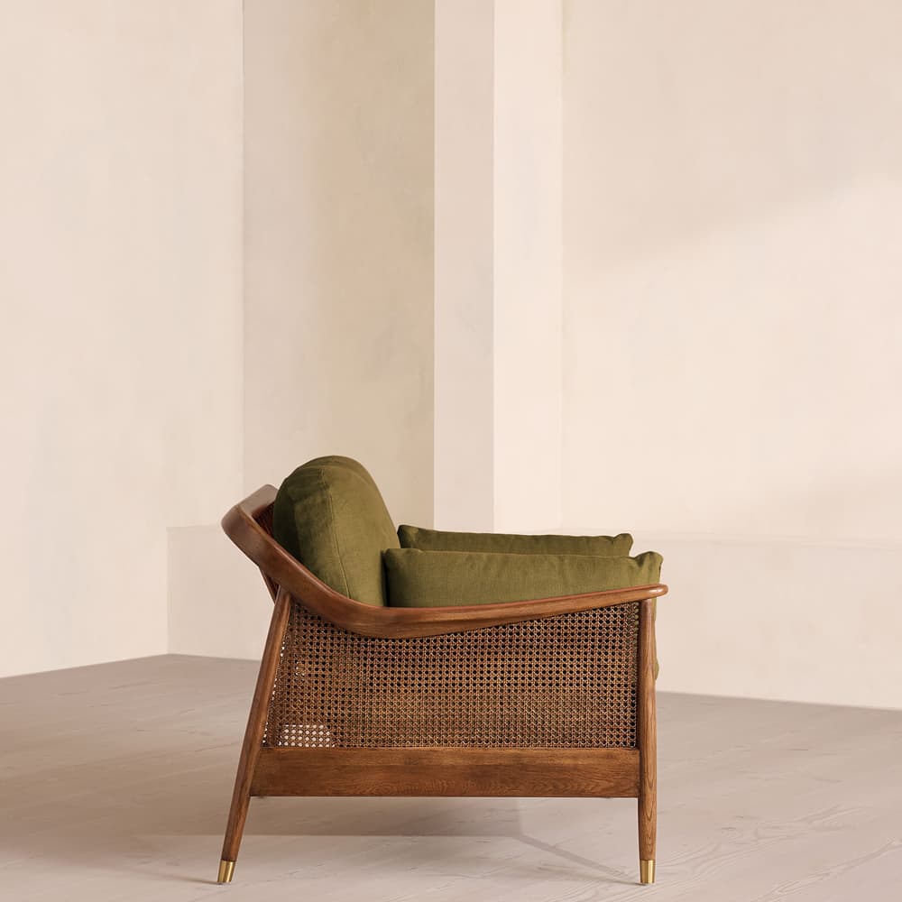 Atlanta Loveseat - Linen - Olive - Images - Image 3