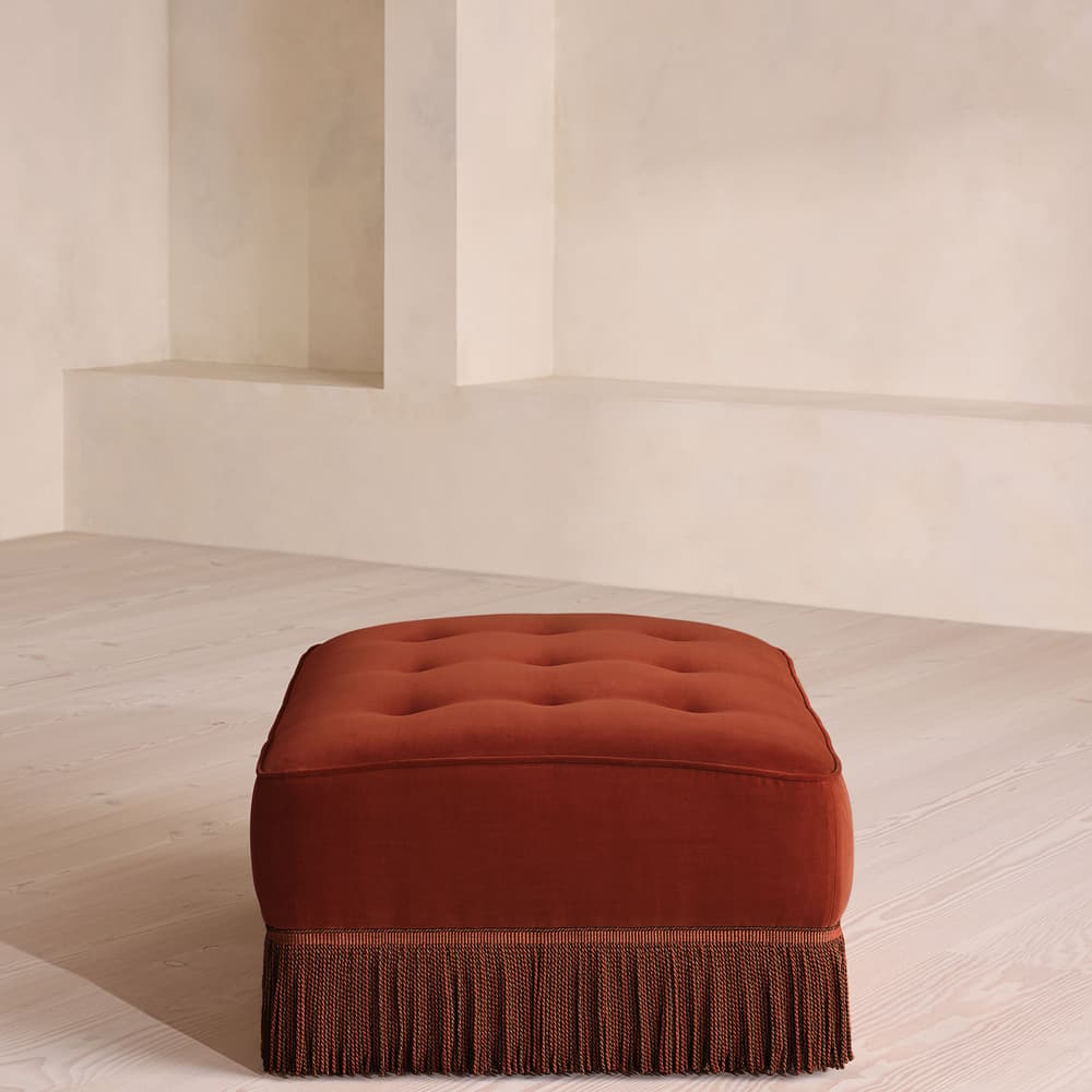 Elowen Ottoman - Velvet - Rust - US - Images - Image 3