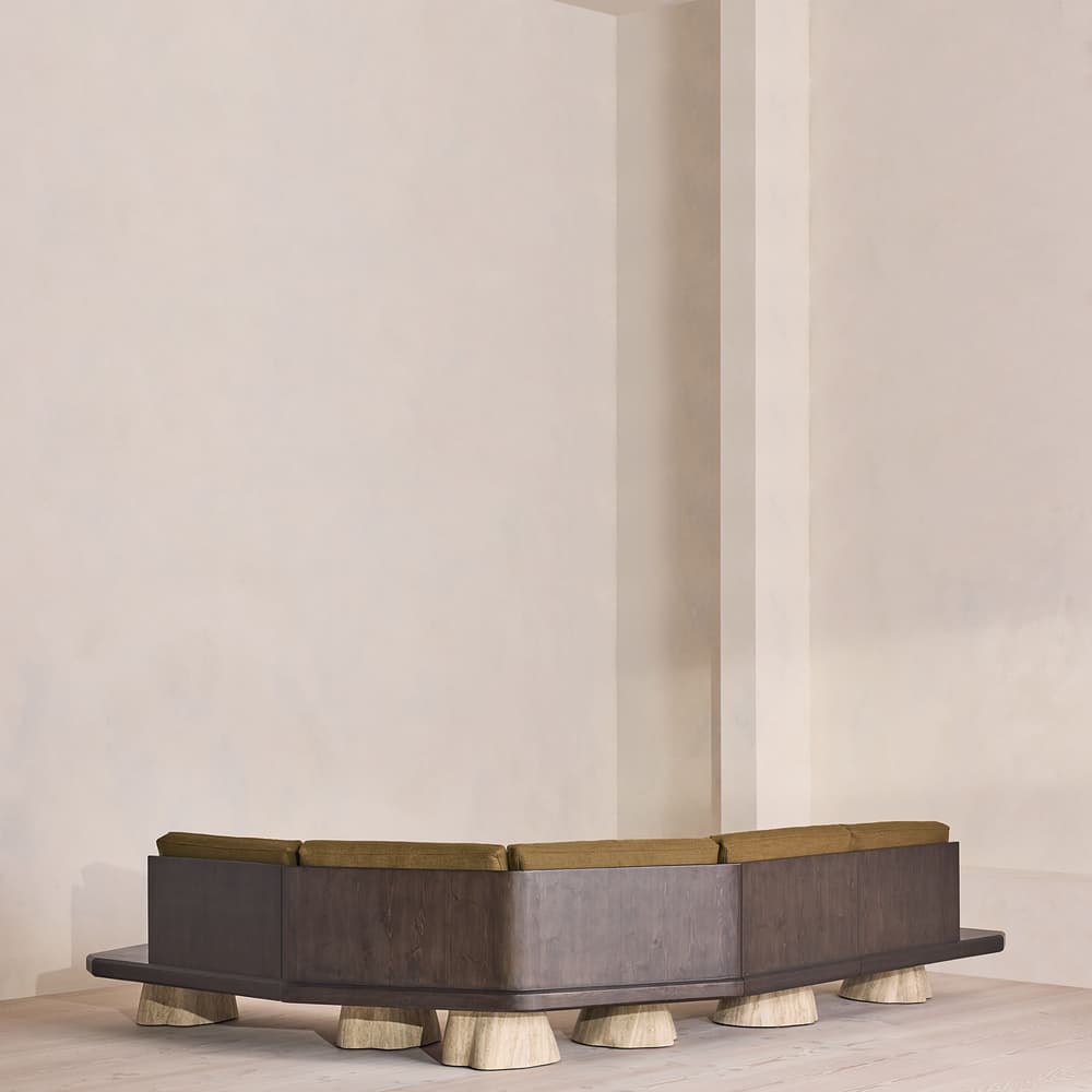 Torno Modular Sofa - Wool Linen - Ochre  - EU - Images - Image 3
