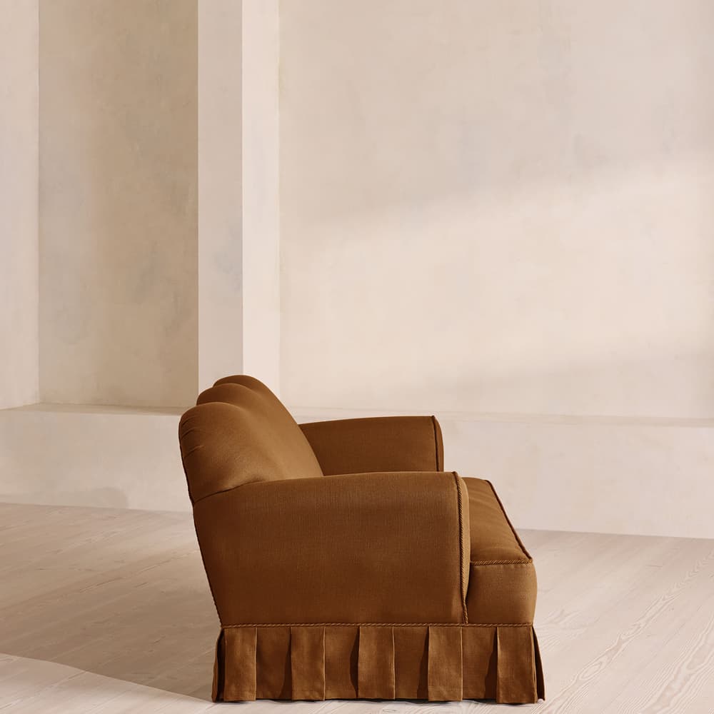 Madelyn Three Seater Sofa - Linen - Terracotta - US - Images - Image 3