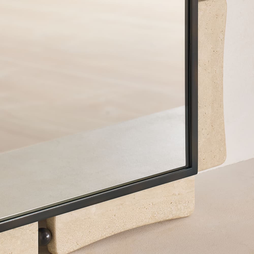 Barone Wall Mirror - Travertine - Images - Image 3
