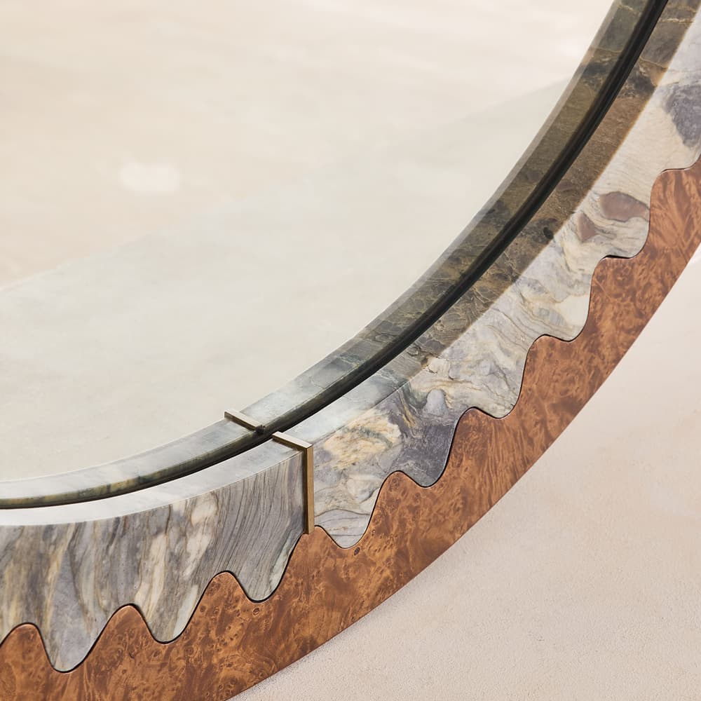 Fiore Wall Mirror - Brazilian Quartzite & Ash Burl - Images - Image 3