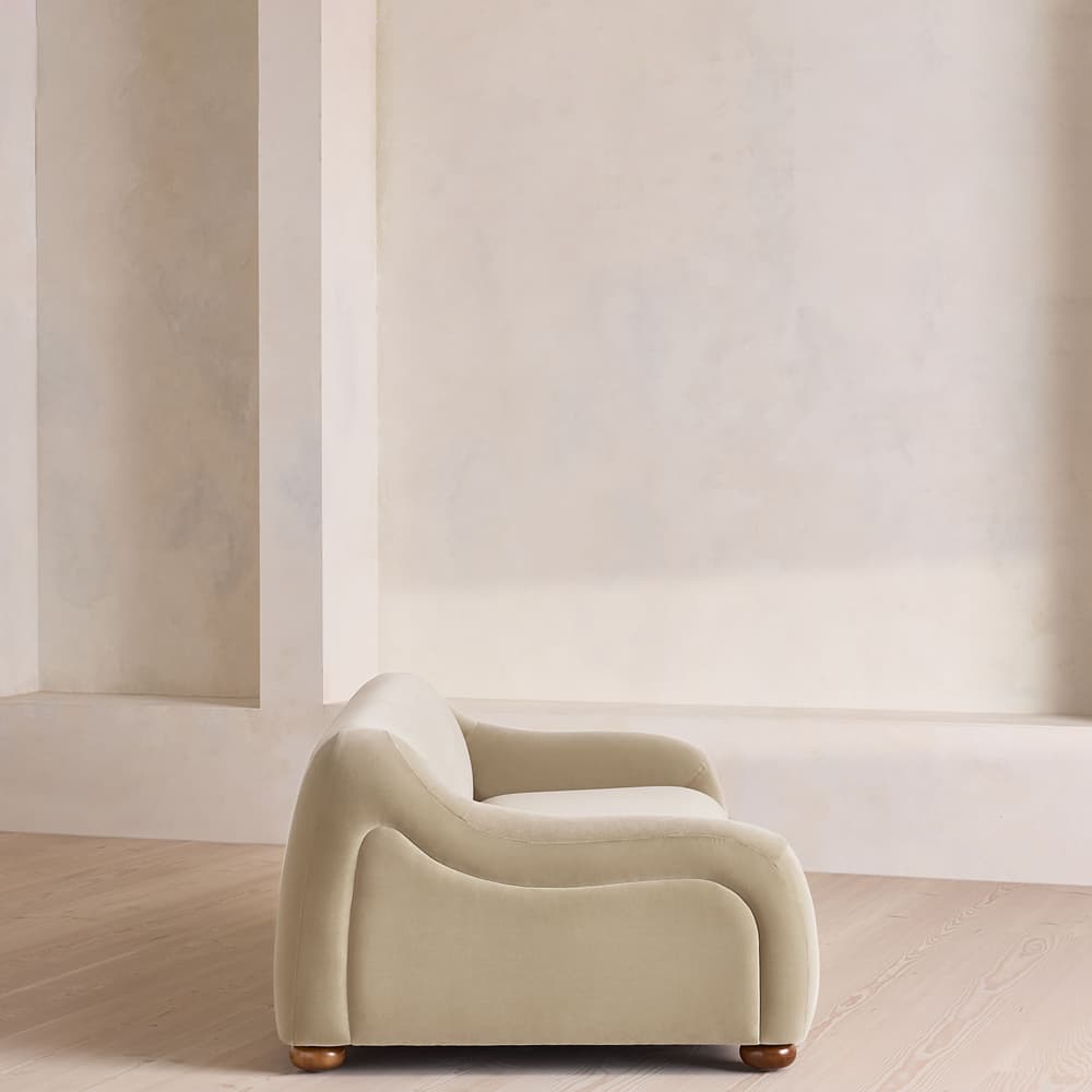 Liana Three Seater Sofa - Velvet - Oyster - UK - Images - Image 3