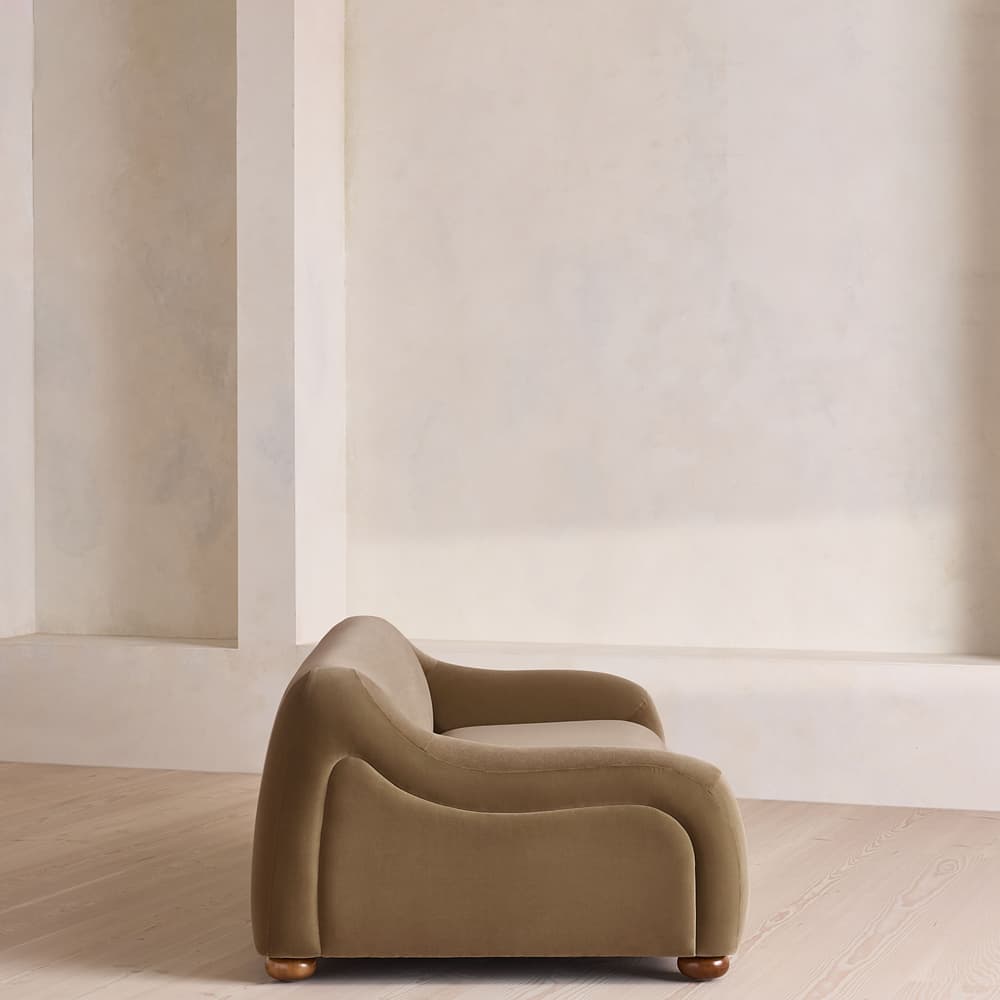 Liana Three Seater Sofa - Velvet - Truffle - UK - Images - Image 3
