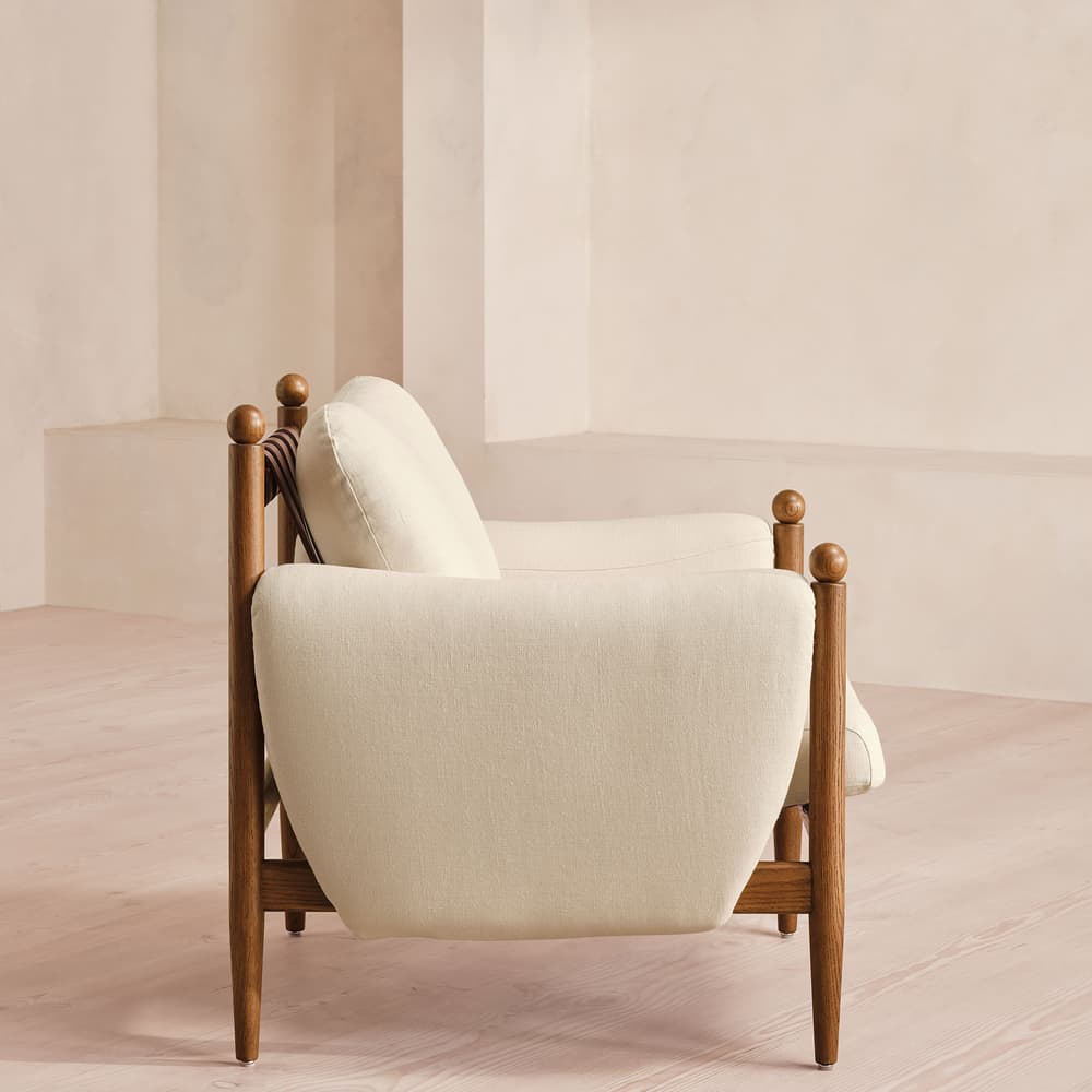 Casper Armchair - Linen - Bisque - UK - Images - Image 3