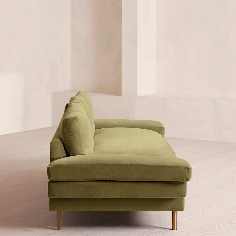 Bristol Three Seater Sofa - Velvet - Lichen - US - Images - Image 3
