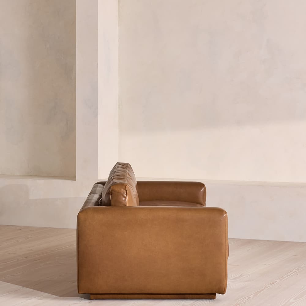Mossley Three Seater Sofa - Leather - Chestnut - US - Images - Image 3