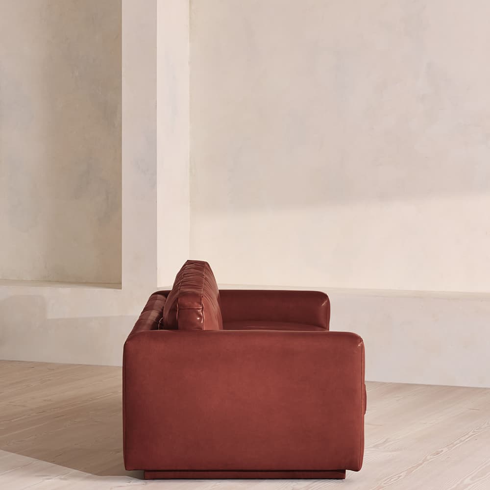 Mossley Three Seater Sofa - Leather - Sangria - US - Images - Image 3