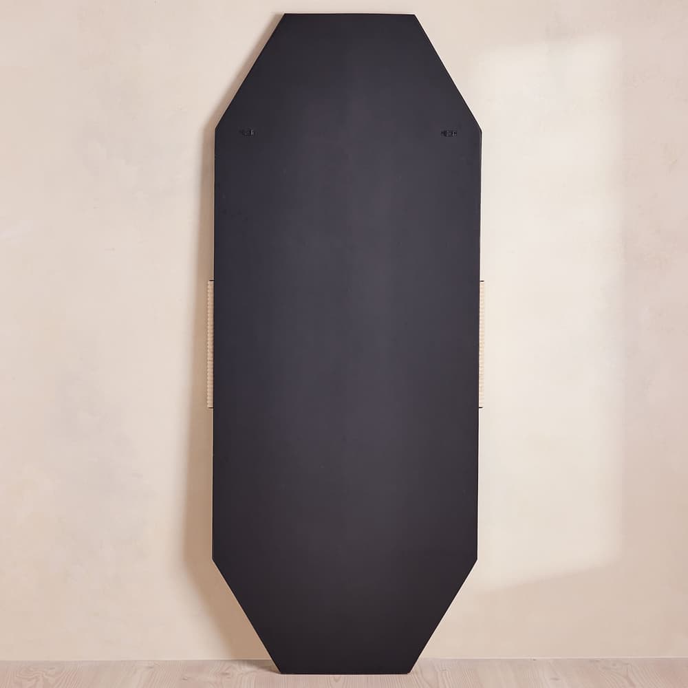 Welton Floor Mirror - Blackened Brass & Travertine - Listing - Image 3