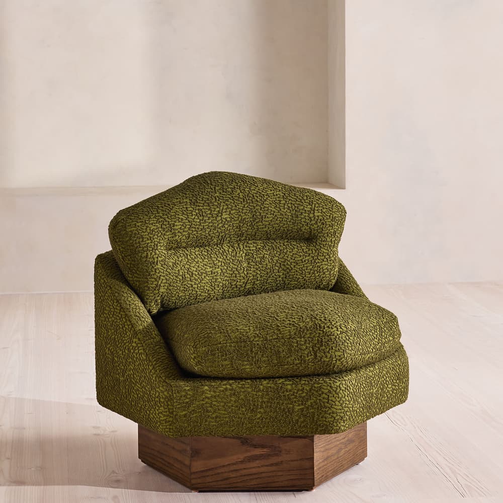 Mila Armchair - Boucle Jacquard - Olive - US - Listing - Image 3