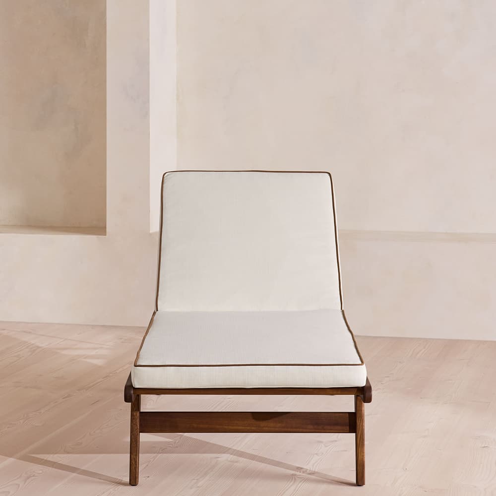Noah Outdoor Chaise Lounger - Off White - Images - Image 3