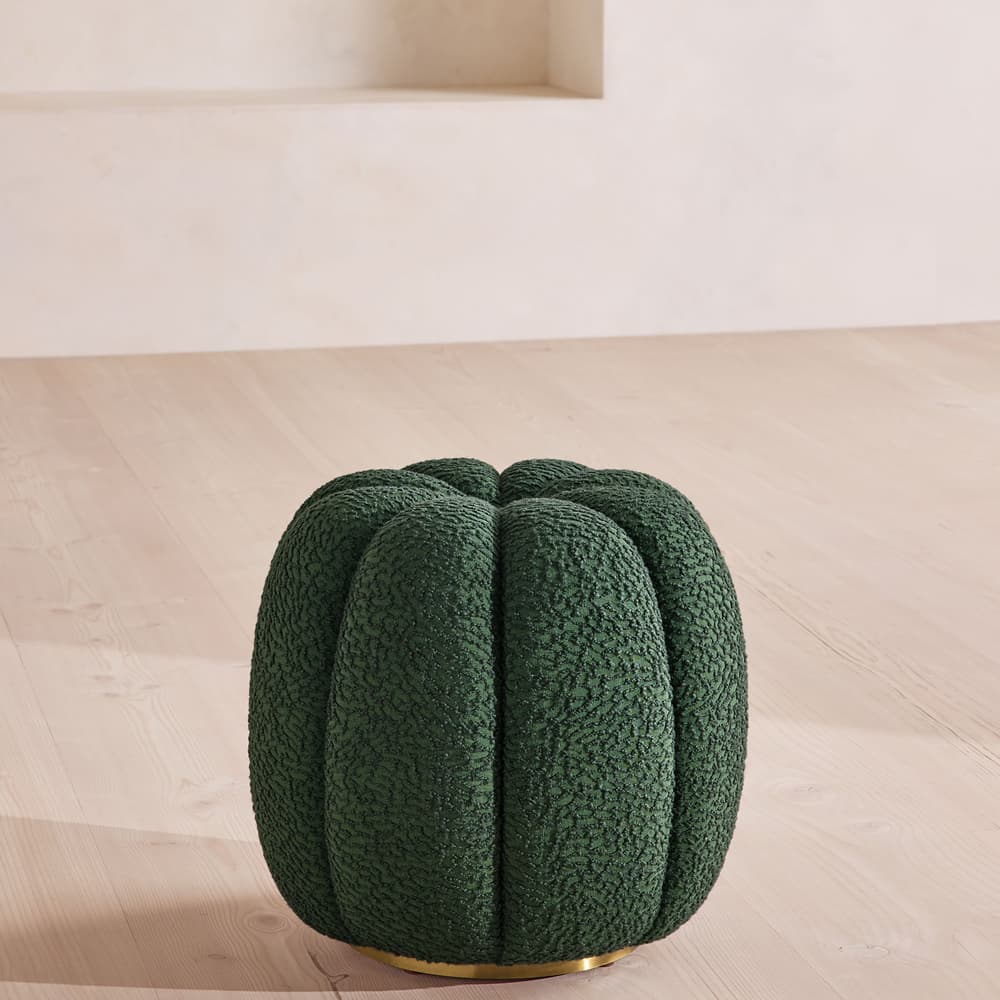 Sofia Footstool - Boucle Jacquard - Marine - UK - Listing - Image 3