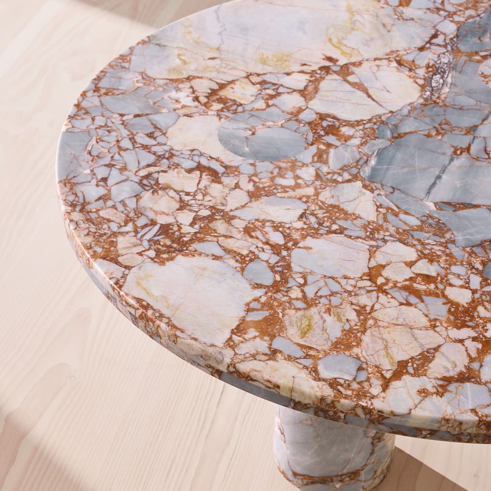 Tisbury Outdoor Coffee Table - Breccia Pernice Marble - UK - Images - Image 3