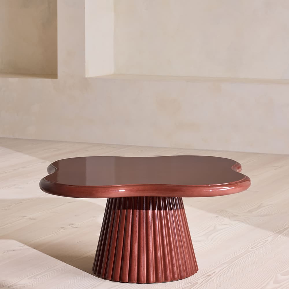 Dayton Outdoor Coffee Table - Concrete - Maroon - Listing - Image 3