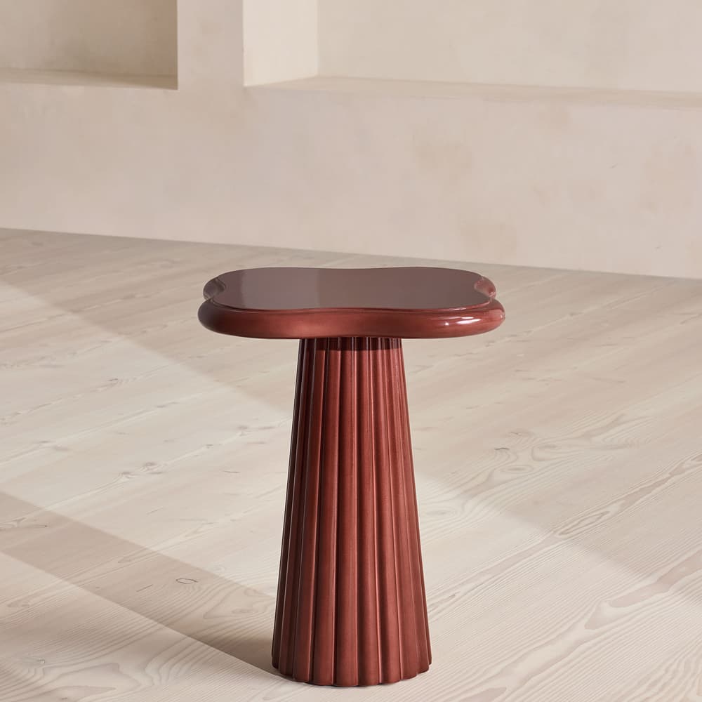 Dayton Outdoor Side Table - Concrete - Maroon - Listing - Image 3